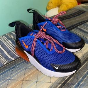 Nike Boys Kids Air Max 270 11C Y Blue Black Orange